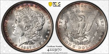 1887 $1 MS63