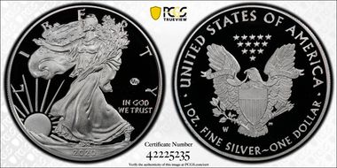 2020-W  $1 Silver Eagle - v75 Privy PR70DCAM