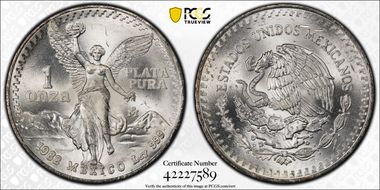 1982-Mo Onza Libertad Ag MS66