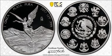 2017-Mo Onza Libertad  Ag PR70DCAM