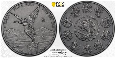 2019-Mo Onza Libertad Ag - Antiqued SP69