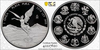 2018-Mo Onza Libertad Ag PR69DCAM