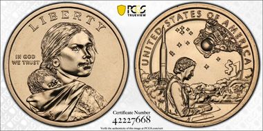 2019-D $1 American Innovation DE Cannon-Classifying the Stars. Pos. B MS67