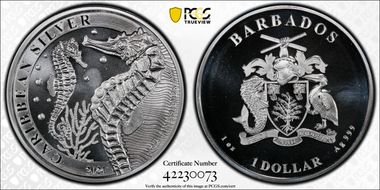 2021 $1 Seahorse First Strike MS69