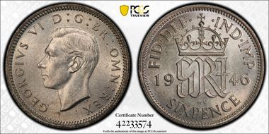 1946 6D S-4084 MS65