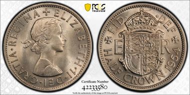 1954 1/2 Cr S-4145 MS64