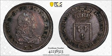 1720-R 1/3 Ecu Gad-306 Flan réformé N1