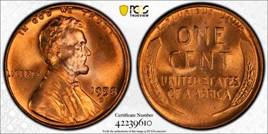 1958-D 1C MS66RD