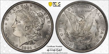 1881 $1 MS64