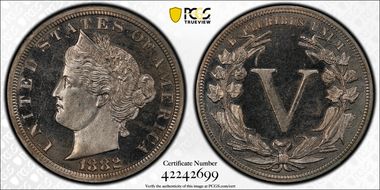 1882 5C J-1684 PR65CAM