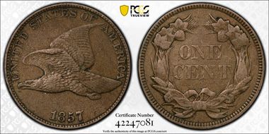 1857 1C Flying Eagle XF40