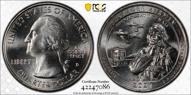 2021-D 25C Tuskegee Airmen NP MS65