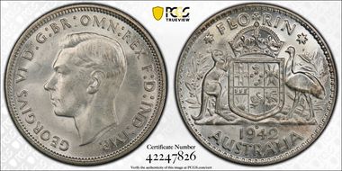 1942-S Florin KM-40  Ag MS64
