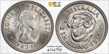 1959(m) Shil KM-59  Ag MS66