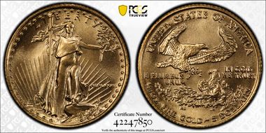 1986 $5 Gold Eagle MS68