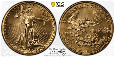 1989 $5 Gold Eagle MS68