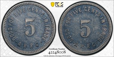 (1935-1936) 5C Alaska RRC Bingle MS62