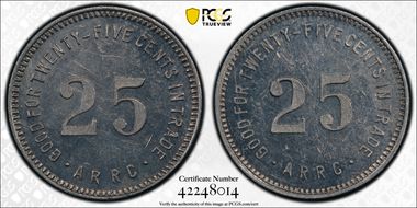 (1935-36) 25C Alaska RRC Bingle MS62