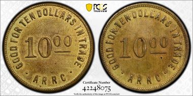 (1935-1936) $10 Alaska RRC Bingle MS63