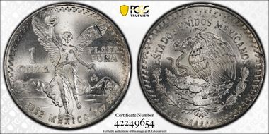 1982-Mo Onza Libertad Ag - DDO MS64