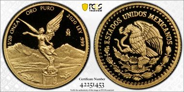 2020-Mo 1/20 oz Libertad Au PR70DCAM
