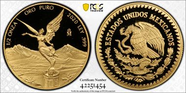 2020-Mo 1/2 oz Libertad Au PR69DCAM