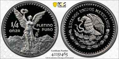 1989-Mo 1/4 oz Libertad Pt PR63DCAM