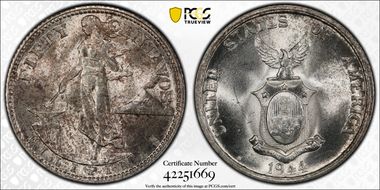 1944-S 50C KM-183  Ag MS65