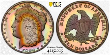 2000 $10 X-16 Morgan Dollar Design PR69DCAM