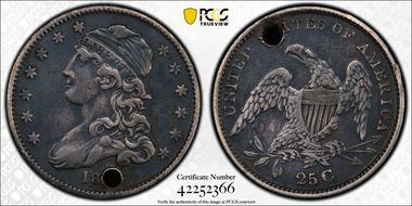 1834 25C B-1, Late Die State N1