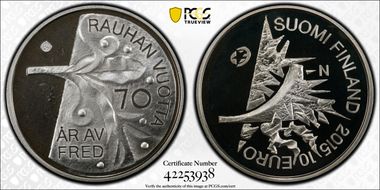 2015 € 10 70 Years of Peace PR68DCAM