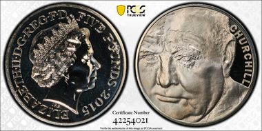 2015 £5 S-L38 Winston Churchill MS68