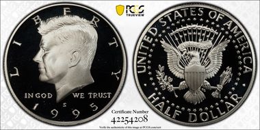 1995-S 50C Silver PR70DCAM