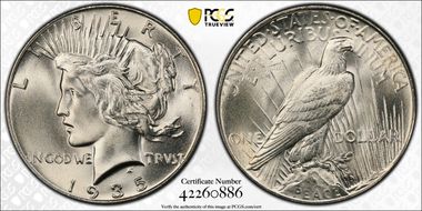 1935 $1 MS66+ 