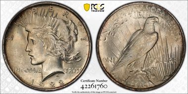 1922 $1 MS67
