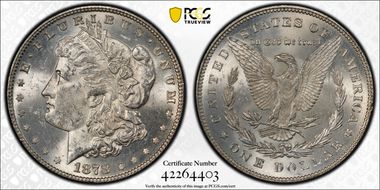 1878 7TF $1 Reverse of 1878 MS61