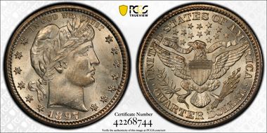 1897-S 25C MS65+