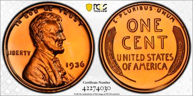 1936 1C Brilliant PR66RD