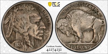1927-D 5C VF30