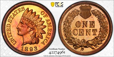 1893 1C PR65+ RB