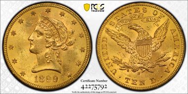 1899-S $10 MS63+