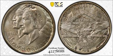 1939-S 50C Arkansas MS67