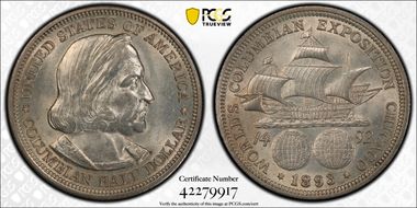 1893 50C Columbian MS62