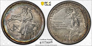 1925 50C Stone Mountain AU53