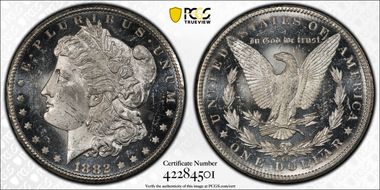 1882-CC $1 MS62DMPL