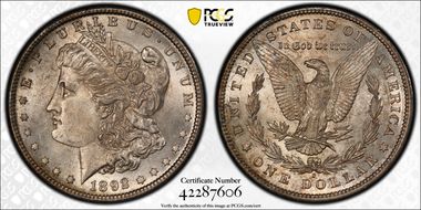 1892-S $1 MS62