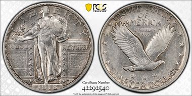 1918-D 25C AU53
