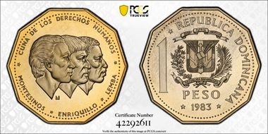 1983(t) Peso Human Rights Cu-Ni PR67DCAM