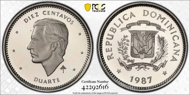 1987 10C Fitchy Cross PR69DCAM