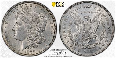 1878 7TF $1 VAM 145 AU50